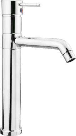 Single Lever Basin Mixer W/o Popup Waste System With Long Braided Hose — Basin Mixers